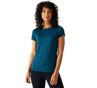 Regatta Short Sleeve T-Shirt Camiseta Fingal Edition Marl para Mujer, Azul Marroquí, 40