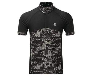 Regatta Stay The Course-Maillot Ligero De Secado Rápido, Cremallera 3/4, Reflectante Cycle Tops, Hombre, Black/Black, S