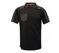 Regatta Tactical Threads Offensive Wicking Workwear Polo Shirt T-Shirts/Polos/Vests, Hombre, Black, L