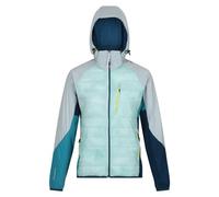 Regatta Women's Andreson Jacket Abrigo Pro Hybrid Ligero con Capucha y Cremallera Completa para Mujer, Aguamarina blanqueada/Azul Tahoe, 36