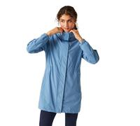 Regatta Women's Waterproof Jacket Abrigo Sagano con Cremallera Completa para Mujer, Coronet Blue (Blanco), 44