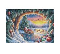 Regenbogenbogen Bach Hütte Wald Wilde Natur Puzzle 300 Piezas para Adultos Divertido Cautivador Y Relajante Familia Amigos O Hobby 300 PCS（40x28cm）
