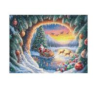 Regenbogenbogen Bach Hütte Wald Wilde Natur Puzzle 500 Piezas para Adultos Agradable Divertido Y Relajante Hobby Y Actividades Tranquilas 500 PCS（52×38cm）