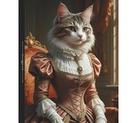 Regency Cat Notebook | Vintage Aesthetic Journal | Historical Romance Fans Teens Young Adults: 120 Wide Rule Pages, 7.5 x 9.25 inches, for school, college, office supply, diary, self care, gift