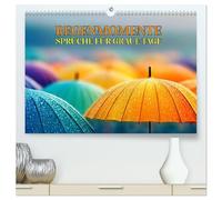 Regenmomente - Sprüche für graue Tage (hochwertiger Premium Wandkalender 2026 DIN A2 quer), Kunstdruck in Hochglanz: Tropfenweise Zuversicht