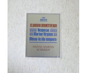 Regensburger Domspatzen - Claudio Monteverdi. Vesperae. Mariae Virginis. Missa "In illo tempore" Schneidt. Regensburger Domspatzen. Georg Ratzinger. Vinyl LP.