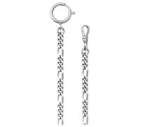 REGENT Cadena de reloj de bolsillo para reloj de bolsillo con mosquetón y anillo de resorte en varias variantes, P-49-Silver 5mm, Vestido