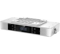 Regent Cucina - Radio de Cocina bajo Mueble (empotrable) - con FM, Bluetooth, Barra LED, Pantalla a Color, Temporizador de Cocina y 2 alarmas - Radio empotrable Cocina - Color: platea