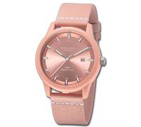 Regent Hombre Reloj Analógico Brazalete de Nylon Rosa Blanco URBA733