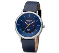 Regent Hombre Reloj Analógico Pulsera de Cuero Azul Oscuro URBA721