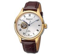 Regent Hombre Reloj Analógico Pulsera de Cuero Braun URGM2216