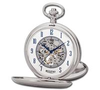 Regent Hombre Reloj de Bolsillo Análogo Carcasa Plata URP705