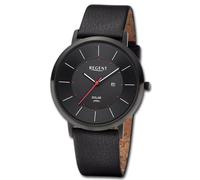 Regent Hombre Reloj Solar Análogo Pulsera de Cuero Negro UR1114106
