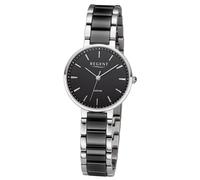 Regent Mujer Reloj Analógico Keramikarmband Plata Negro URF1462
