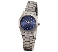 REGENT Reloj de pulsera analógico para mujer, correa de metal, color gris, URF1440, gris y azul