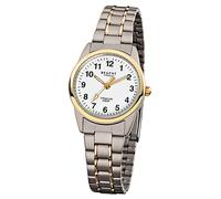 Regent Mujer-Reloj Gris Plata Oro Análogo F-428 Pulsera de Titanio URF428