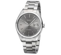 REGENT Reloj automático para hombre, acero inoxidable, esfera gris, 10 bar, 41 mm, F-1642