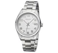 REGENT Reloj automático para hombre, acero inoxidable, esfera gris, 10 bar, 41 mm, F-1643