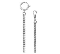 REGENT Reloj de bolsillo con cadena para reloj de bolsillo con mosquetón y anillo de resorte en diferentes variantes, Ps-01-gris 7mm