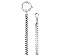 REGENT Reloj de bolsillo con cadena para reloj de bolsillo con mosquetón y anillo de resorte en diferentes variantes, P-43-plata 6mm