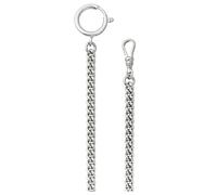 REGENT Reloj de bolsillo con cadena para reloj de bolsillo con mosquetón y anillo de resorte en diferentes variantes, P-47-plata 5mm, Minimalista