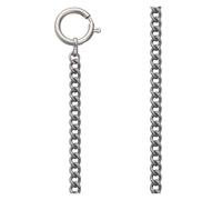 REGENT Reloj de bolsillo con cadena para reloj de bolsillo con mosquetón y anillo de resorte en diferentes variantes, Ps-06-gris 6mm, Casual