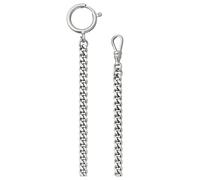 REGENT Reloj de bolsillo con cadena para reloj de bolsillo con mosquetón y anillo de resorte en diferentes variantes, P-45-plata 5mm, Clásico