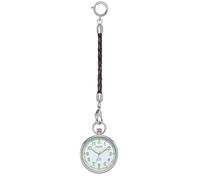 REGENT Reloj de bolsillo con cordón y bolsillo esfera blanca de 43 mm P-770, plata, Clásico