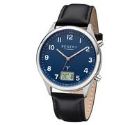 Regent Reloj De Hombre Analógico-Digital Con Correa De Cuero Negro URFR282