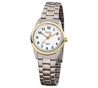 Regent Reloj de Mujer con Correa de Titanio y Cierre Plegable, números arábigos pequeños, Cuarzo, 26 mm de diámetro, Wite, Pulsera