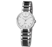 Regent Reloj De Pulsera Analógico Con Correa De Cerámica Plateada Negra URF1467