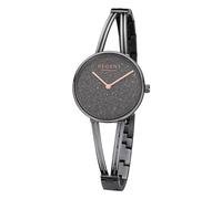 REGENT Reloj de pulsera analógico para mujer, correa de metal, color negro, URBA682, negro-negro