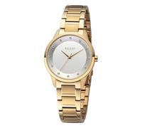 REGENT Reloj de pulsera analógico para mujer, resistentes al agua, correa de metal, color dorado UR2212807, Oro y plata.