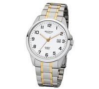 Regent Reloj de Pulsera Oro Plata Análogo F-1014 Acero Inoxidable URF1014