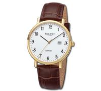Regent Reloj De Pulsera Para Hombre Analógico Con Correa De Cuero Marrón URF1425