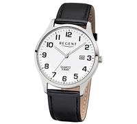 Regent Reloj de Pulsera para Hombre Negro Análogo F-1241 Piel UR1113405