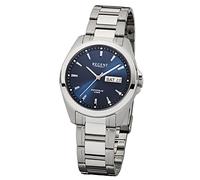 Regent Reloj de Pulsera Plata Analógico F-526 Pulsera de Acero Inoxidable URF526