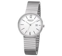 Regent Reloj para Hombre F-1200 Metal Cuarzo Pulsera Titan-Uhr Plata URF1200