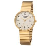 Regent Reloj para Hombre F-1201 Metal Cuarzo Pulsera Elástica Plata URF1201