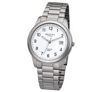 Regent Reloj para Hombre F-208 Metal Mecanismo de Cuarzo Titan-Uhr Plata URF208