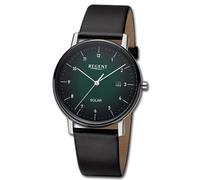 Regent Reloj Solar Para Hombre Con Correa De Cuero Negro URF1548