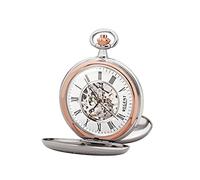 REGENT Savonnette - Reloj de Bolsillo para Hombre, diseño de Esqueleto de 51 mm, Cuerda Manual mecánica, números Romanos en Diferentes Variantes