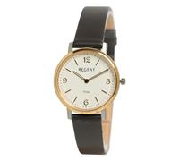 REGENT UR2094049 UR2094049 - Reloj de pulsera analógico para mujer, correa, oro, plata blanca