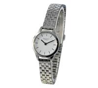 REGENT UR2251590 - Reloj de pulsera analógico para mujer, correa de metal, color plateado, plateado y blanco