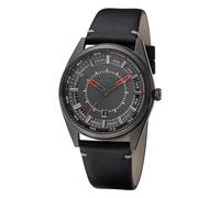 REGENT URBA764 - Reloj de pulsera analógico para hombre, correa de piel, color negro, Gris Oscuro Gris Oscuro