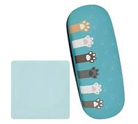 Regerly Estuches Fundas Rígidas Gafas, 1 Piezas Estuche de Gafas Gafas Rígidas Caja Funda para Gafas de Sol Estuche Protector de Gafas Funda Protectora Rígida de Gafas con 1 Paños de Limpieza