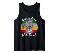 Reggae cura el alma león de Judá Rastafari raíces Camiseta sin Mangas