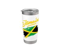 Reggae Jamaican Music Just Relax, Jamaica Graphic Designs Vaso térmico de acero inoxidable de doble pared