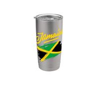 Reggae Jamaican Music Just Relax, Jamaica Graphic Designs Vaso térmico de acero inoxidable de doble pared