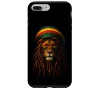 Reggae Lion Rasta Spirit Art con rastas y Gafas de Sol Carcasa para iPhone 7 Plus/8 Plus